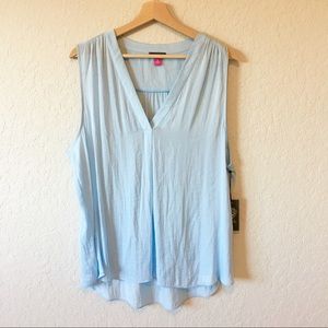 Vince Camuto XL top sleeveless light blue new